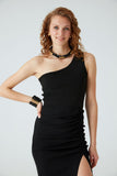 One Shoulder Crop Knit Top