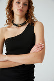 One Shoulder Crop Knit Top