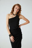 One Shoulder Crop Knit Top