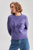 Crew Neck Slogan Knitwear Skirt