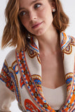 Shawl Pattern Belted  Knitwear Cardigan
