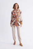 Shawl Pattern Belted  Knitwear Cardigan
