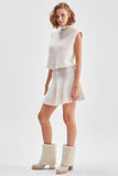Soft Mini Flared Knitwear Skirt