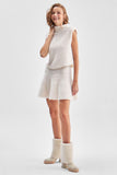 Soft Mini Flared Knitwear Skirt