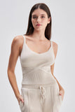 V-Neck Tape Detailed Knitwear Top