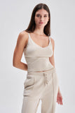 V-Neck Tape Detailed Knitwear Top